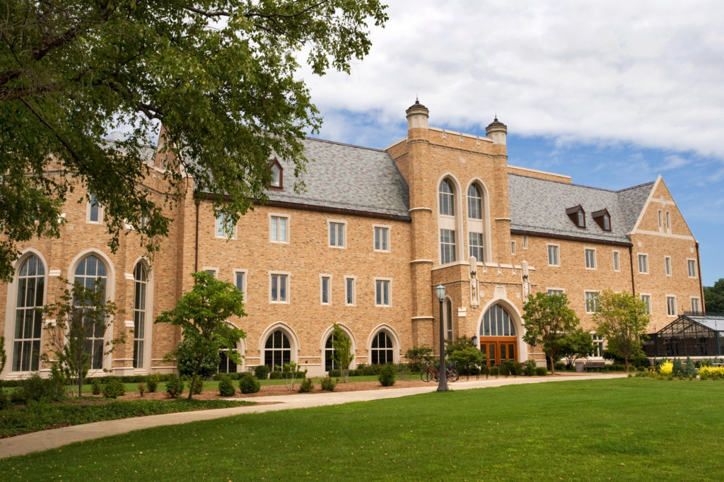 View of University of Notre Dame in Indiana.